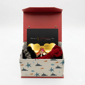 Premium Red Baby Gift Box – Pre-Filled with Baby Accessories | Perfect Newborn Gift Hamper