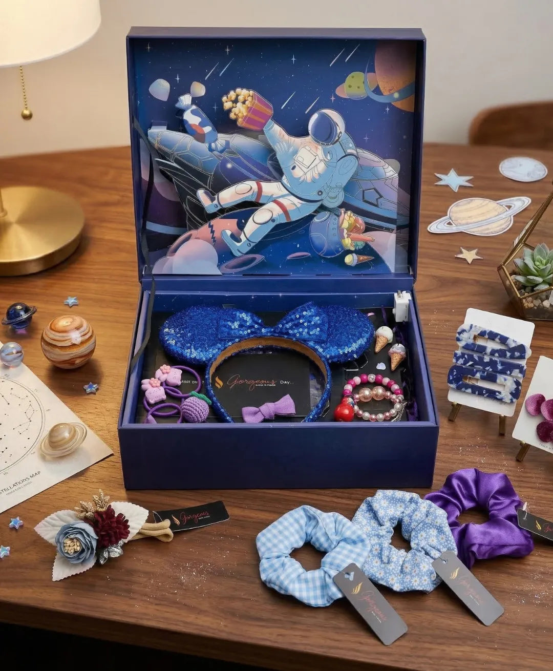 Bright Starry Sky Baby Gift Box – Premium Blue Newborn Gift Hamper with Baby Accessories