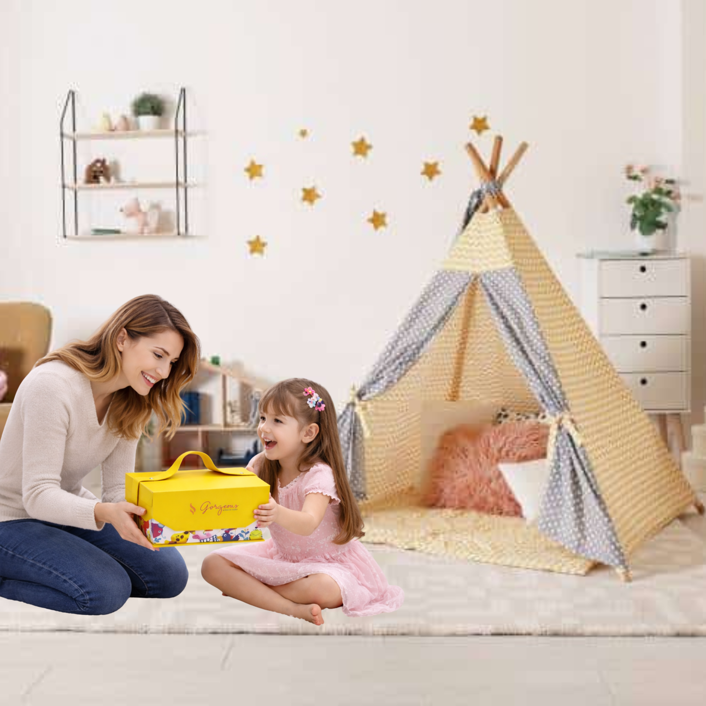 Premium Yellow Baby Gift Box – Pre-Filled Baby Accessories Hamper | Perfect Newborn Gift