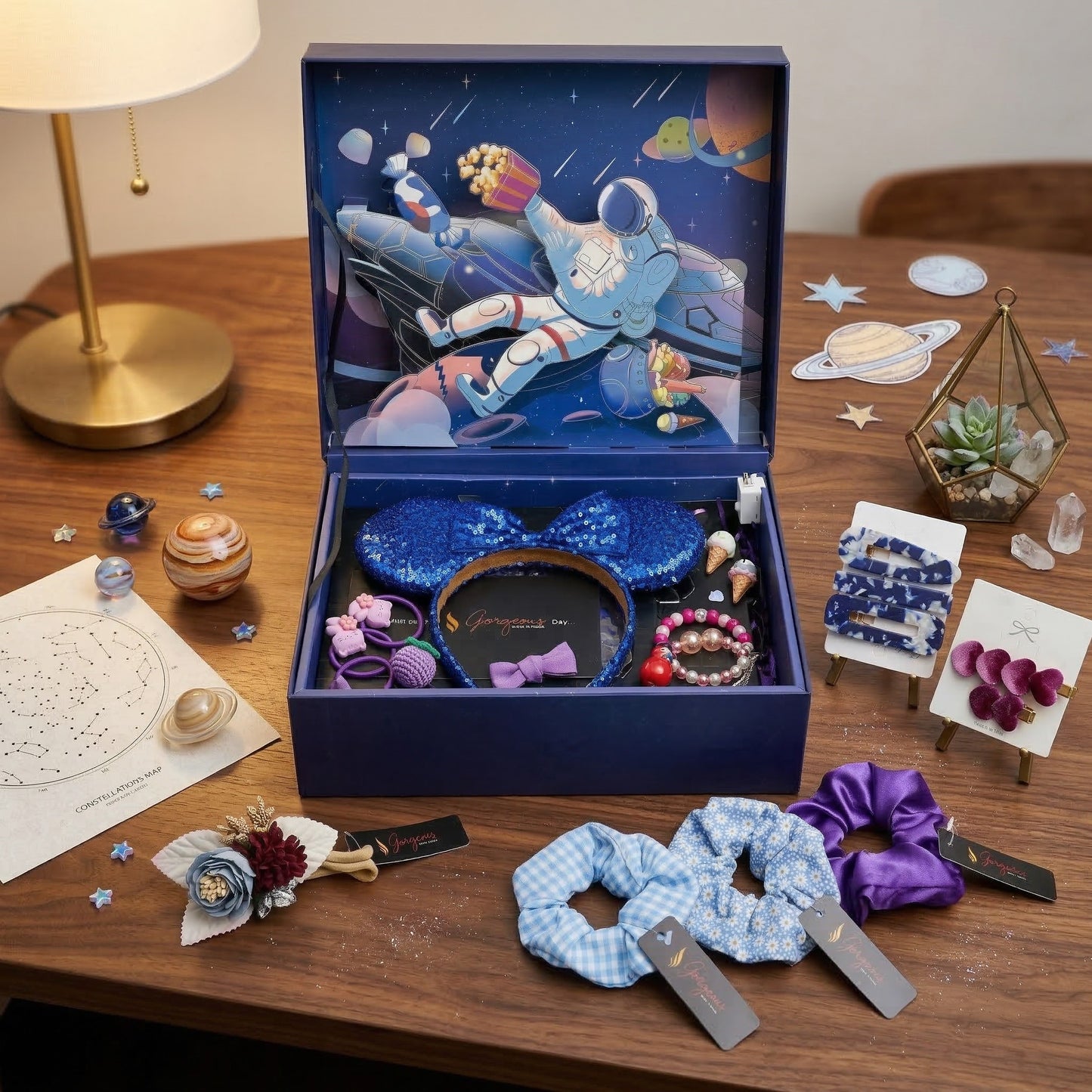 Bright Starry Sky Baby Gift Box – Premium Blue Newborn Gift Hamper with Baby Accessories
