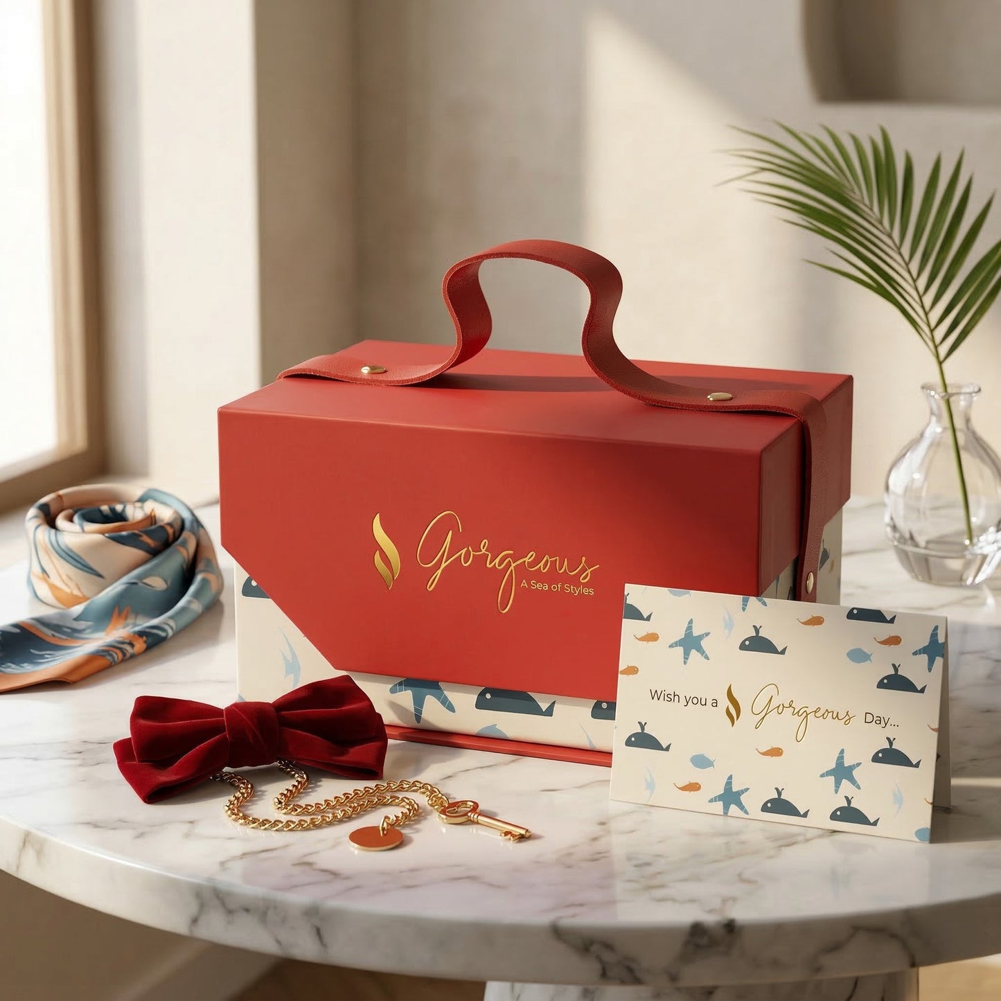Premium Red Baby Gift Box – Pre-Filled with Baby Accessories | Perfect Newborn Gift Hamper
