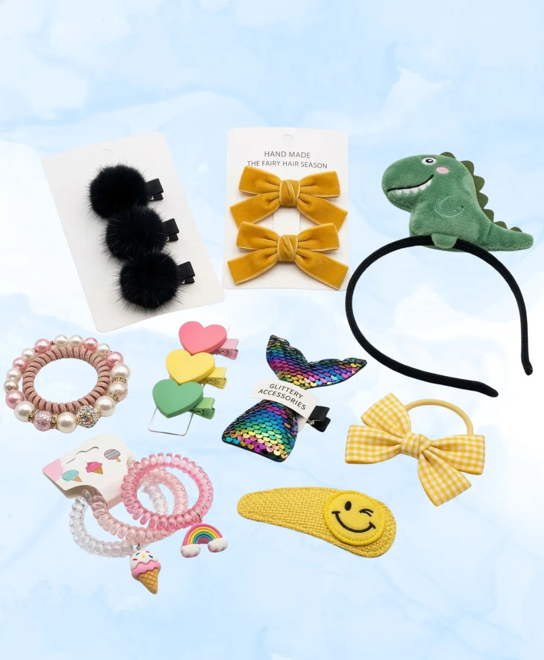 Kids Surprise Gift Box – Cute Accessories & Toys Set for Girls | Hair Clips, Headbands, Sunglasses, Plush Toy & Fun Kids Gift Hamper