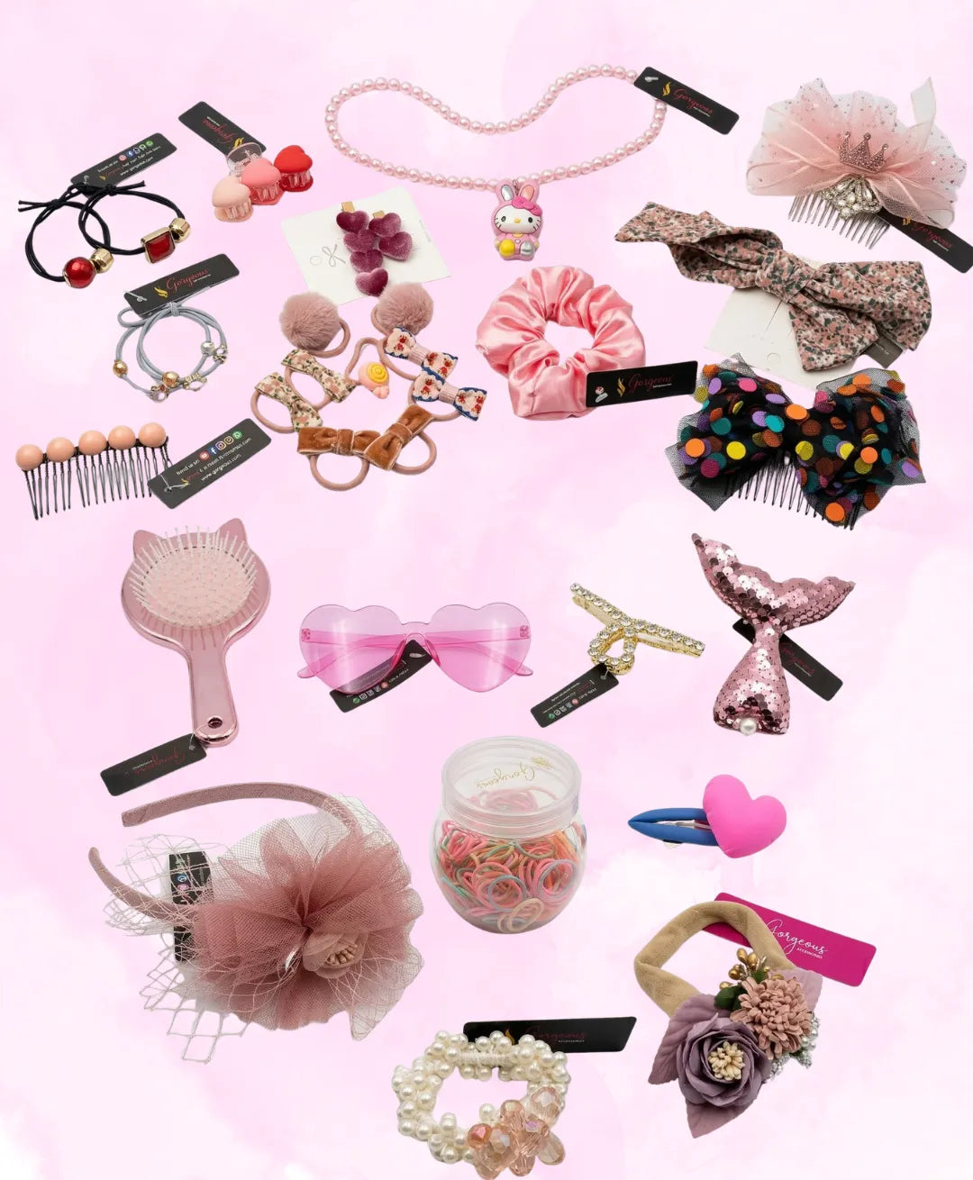 Princess Dream Gift Box for Girls – Kids Hair Accessories & Dress-Up Play Set with Luxury Pink Gift Box
